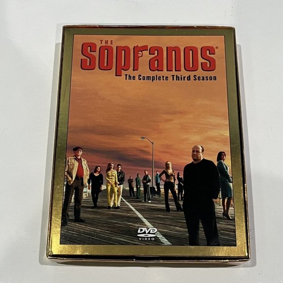Vintage 2001 Boxed DVD Set The Sopranos HBO Complete 3rd Season 4 Disk Tested - Picture 1 of 14